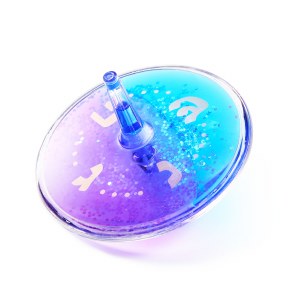Picture of Plastic Dreidel Lava Design Blue Purple 2.75"